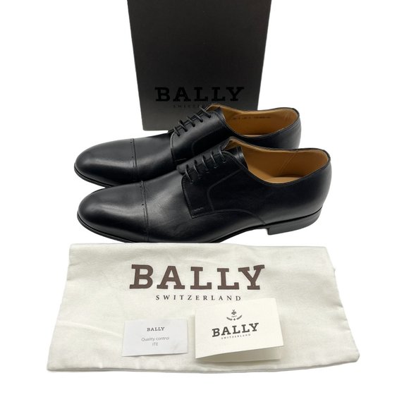 Bally Men\'s Leather Oxford Derby Dress Shoes in Black Leather US 11.5